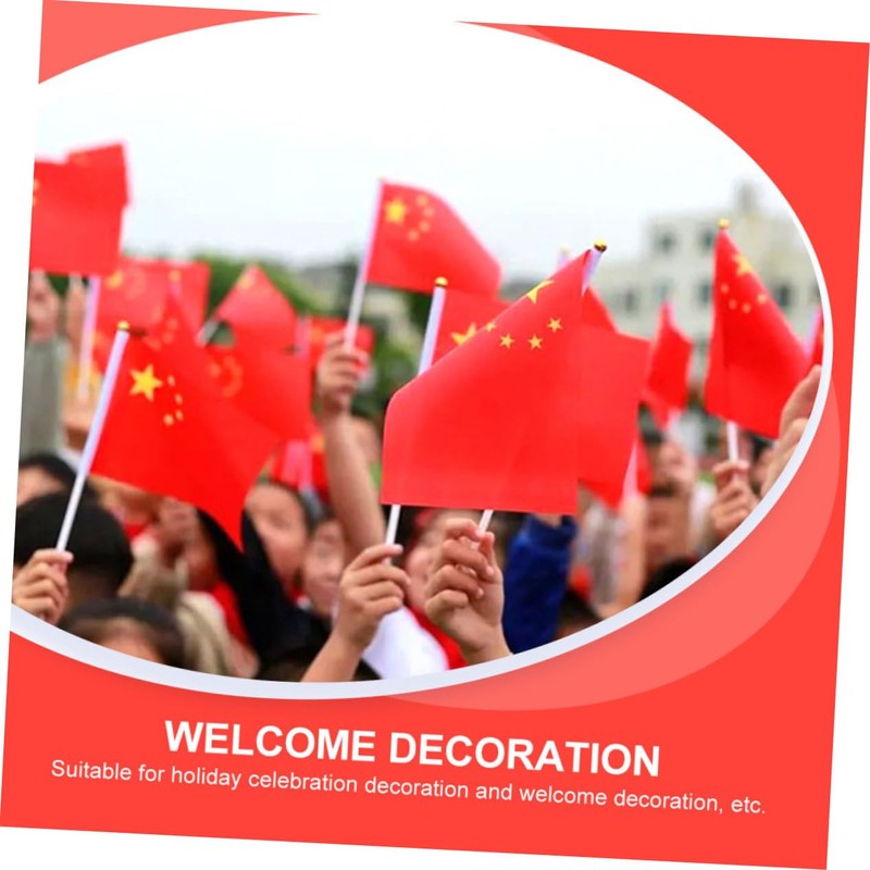 Kisangel 50pcs Hand Waving Flag Mini China Flag Small Chinese