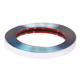 Saki&Masa Plating Molding Tape Plated Seal for Car 3m Car Door Molding Protector Door Guard Anti-Scratch Protective Tape Silver (30mm)
