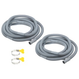 PATIKIL 16.4Ft Air Conditioner Drain Kit, 2 Set Universal AC Drain Hose Connector Hose with Clamp & Rubber Adapter for Mini-Split Window Portable AC Unit Dehumidifier Faucet, Gray