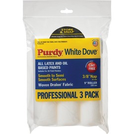 Purdy White Dove Woven 3/8 in. x 9 in. W Paint Roller Cover For Smooth Surfaces 3 pk