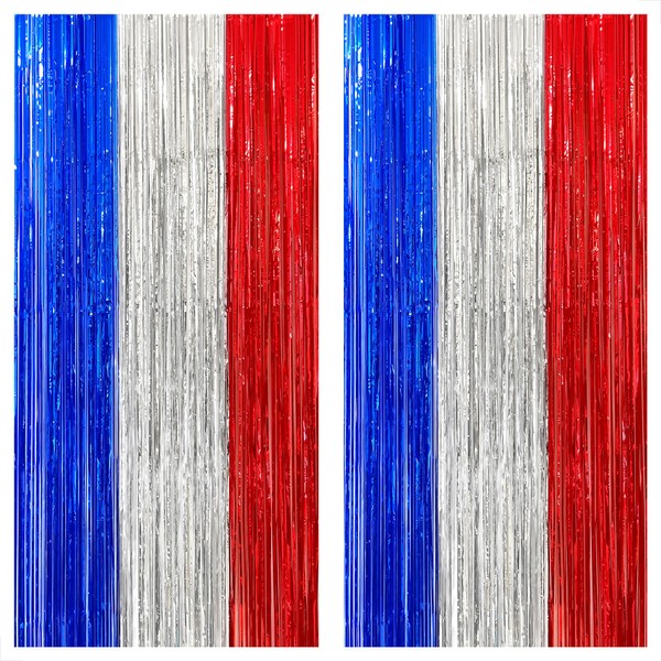 KatchOn, Red White and Blue Streamers - XtraLarge, 8x6.4 Feet,