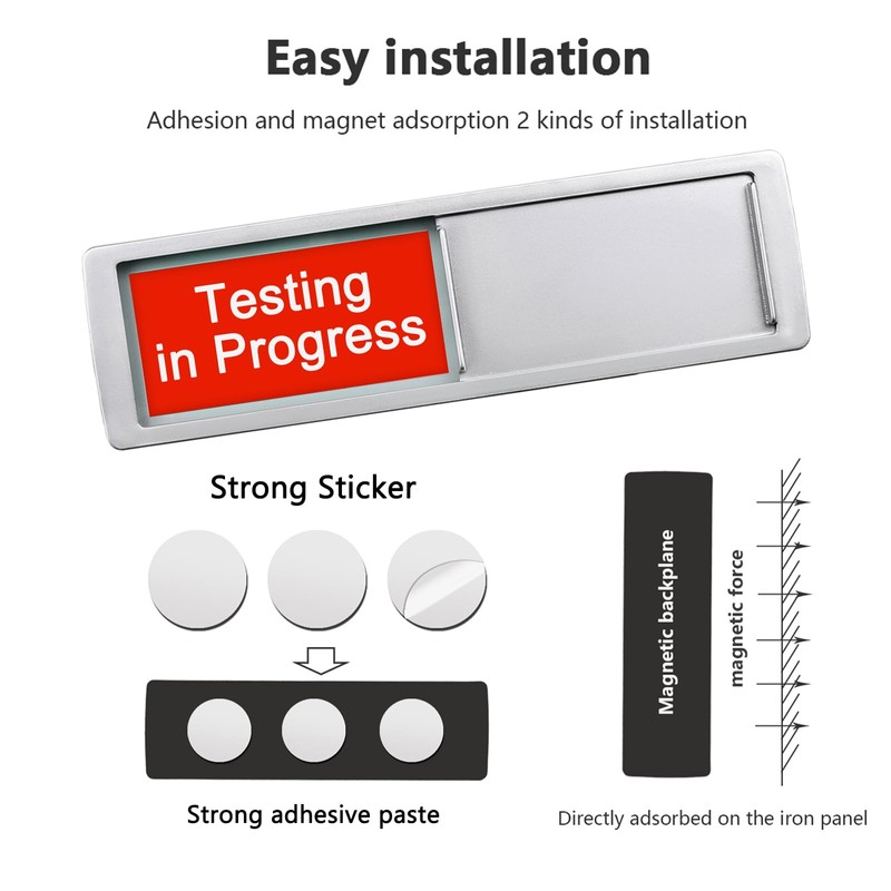 Testing In Progress/Available Sign,Do Not Disturb Door Indicator for Labs,