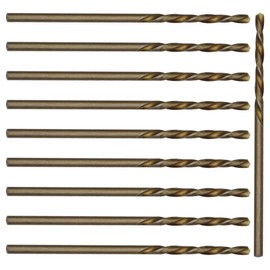 Ruidee 10Pcs Cobalt Drill Bits 1.5mm Twist Drill Bits M35 HSS Metric Straight Shank Drill Bit Set for Stainless Steel, Wood, Plastic (LSZ/1.5mm)