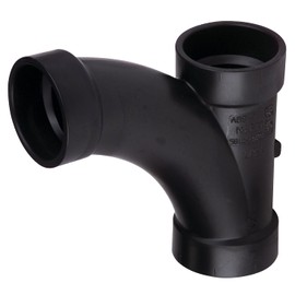 NIBCO 3 in. All Hub ABS Long Radius Combination Tee-Wye, ABS DWV, Solvent Weld, Fig No 5812LR