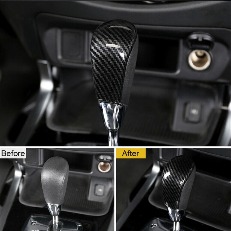Carbon Fiber Style Gear Shift Knob Cover Fit for Nissan