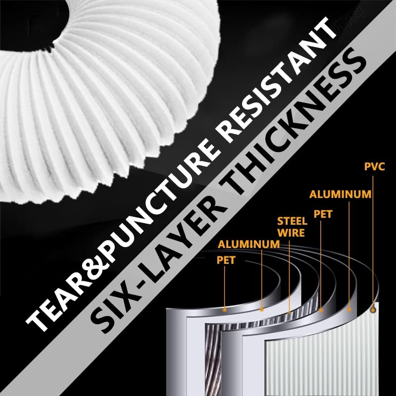 TEAIERXY 4 Inch 25ft Dryer Vent Hose,Flexible Insulated Air Ducting,Vent