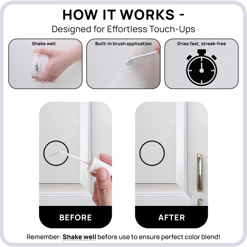 spot. Touch-Up Paint | Matte Finish for Cabinets, Walls, Doors
