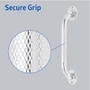 Medline Knurled Chrome 12” Grab Bar for Shower & Bathtub,