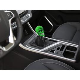Abfer Skull Shift Knob Car Gear Shifer Knobs Unique Stick Shifting Handle Replacement for Most Automatic Manual Vehicles, Green