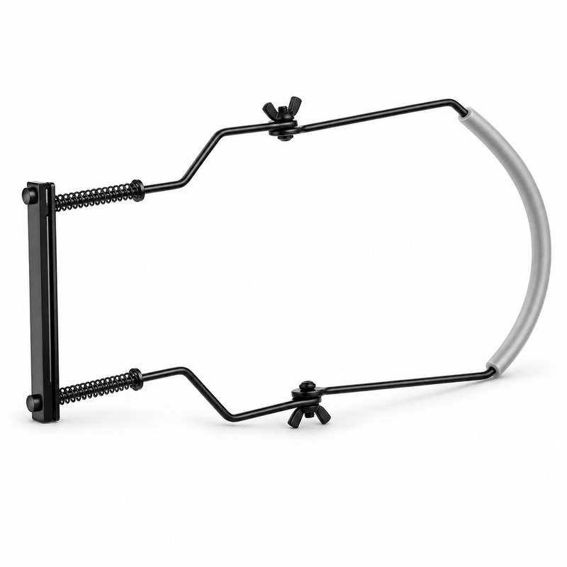 Adjustable 10-Hole Harmonica Neck Holder, Metal Hands-Free Harp Rack for