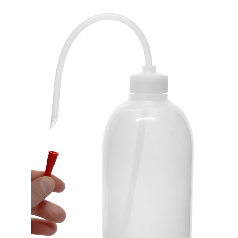 EISCO Wash Bottle, 500ml - Polyethylene - Translucent, Unbreakable -