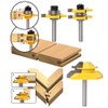 Asnomy, 3 Pieces 8mm Router Bit Set 45 Degree Cutting