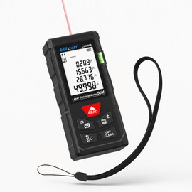 Elitech Laser Measurement Tool 165 Ft, Distance Measuring Meters with Area/Volume/Pythagoras Mode, Backlit LCD, 99 Data Records, Ft/in Unit Switch, Ideal for Home DIY & Interior Design–LDM-50S