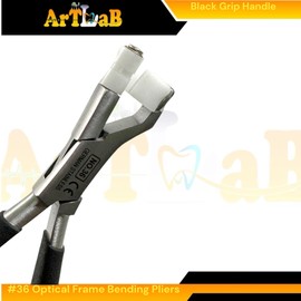 Optical Pliers for Adjusting and Bending Eyeglasses Arms & Frames & Nose Pad Applying Pliers | Black Grip Handle | German Stainless Steel Eyewear Adjusting Pliers (Black-#36 Frame Bending)