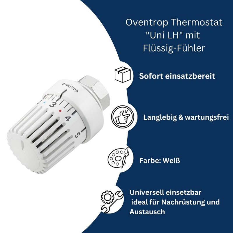 BADfabrik24 Oventrop 1011465 Thermostat Uni LH with Zero Position M30