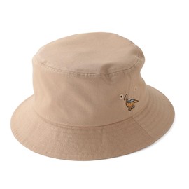 Naru Animal Embroidered Bucket Hat, Hat, Women's, Men's, Unisex, Sun Protection, Sun Protection, UV Protection, UV Protection, Animal, Stylish, Cute, Cotton, Spring, Summer, Popular, beige (dinosaur)