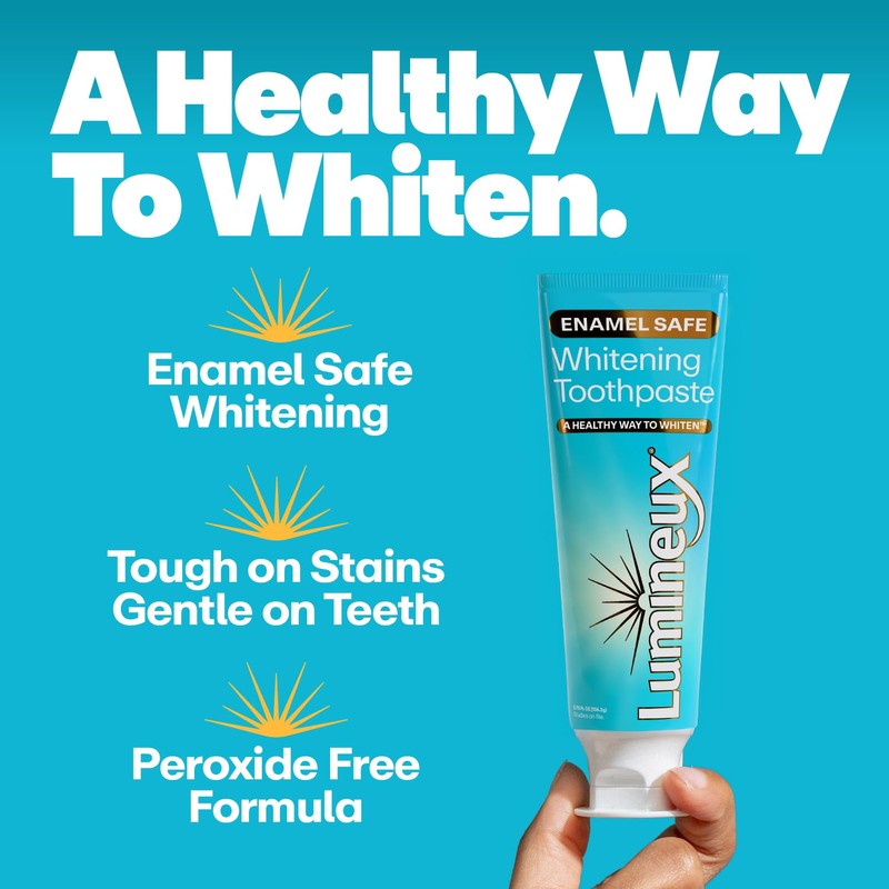 Lumineux Teeth Whitening Toothpaste 3 Pack Peroxide Free Enamel Safe