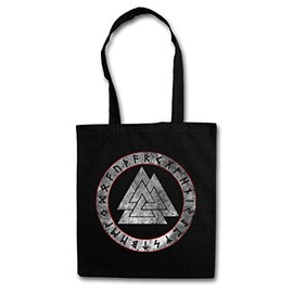 Urban Backwoods Valknut Runes Hipster Bag Beutel Stofftasche Einkaufstasche