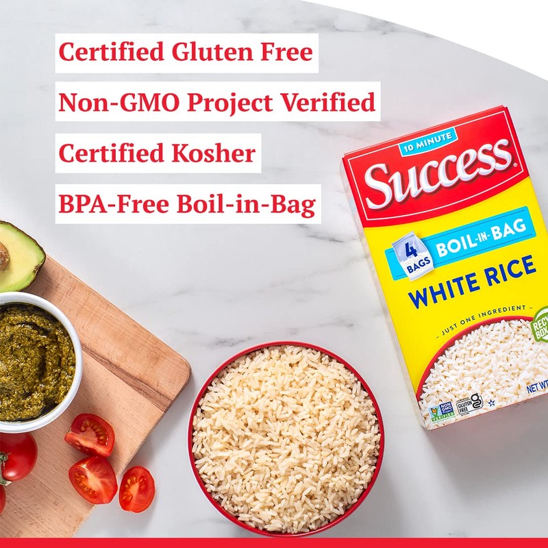 Success Boil-in-Bag Rice, White Rice, Quick and Easy Rice Meals,