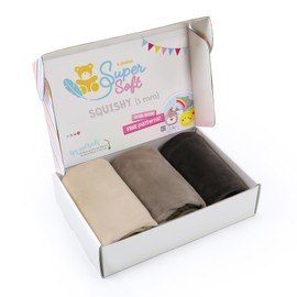 Precut Fabric Bundle: 3 Pieces Mochi Minky for Sewing ✦ 39.5x29.5 inch Each ✦ Supersoft Squishy ✦ Cold Brown Bundle Fabric Pack