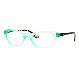 JuicyOrange Womens Magnified Reading Glasses Cateye Fashion Frames Spring Hinge Mint +1.50