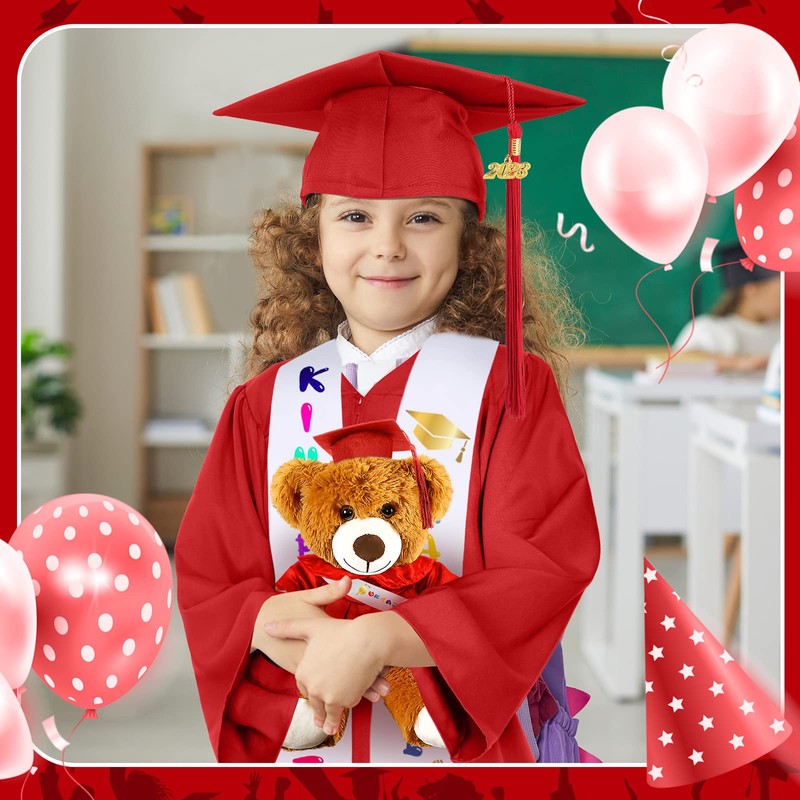 7 Pcs Unisex Matte 2023 Kindergarten Preschool Graduation Gown and