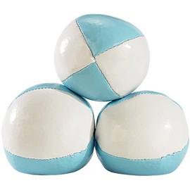 Playtastic Juggling Balls: Set of 5 Juggling Balls, Blue and White, Soft Granules Filling (Artist Ball, Juggling Ball Set, Anti Stress)