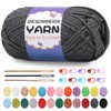 200g Crochet Yarn, Beginner Yarn, Thick Yarn, Gray Yarn with