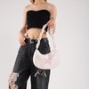 Nylon Crossbody Bags For Women,Bowknot Underarm Crescent Bag, Y2K Fashion