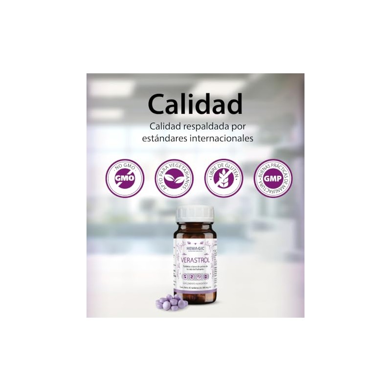 Antioxidante Natural Suplemento Mujer Madura Verastrol Extracto Err731 Ruibarbo Siberiano