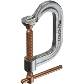 Palmgren 9629152, Regular Duty Deep Throat C-Clamp with Copper Spindle, 0-2 Inches