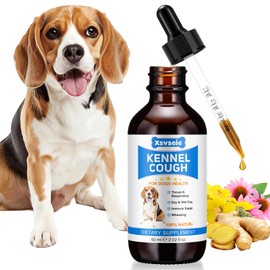 Xsvseie Kennel Cough Treatment Drops for Dogs, Natural Dog Supplement Herbal Kennel Cough Drops for All Breeds & Size Dog