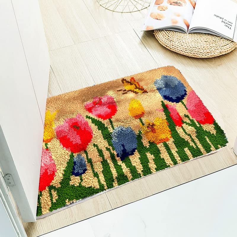 ROCKY&CHAO Latch Hook Rug to Make Yourself, Latch Hook Kit,