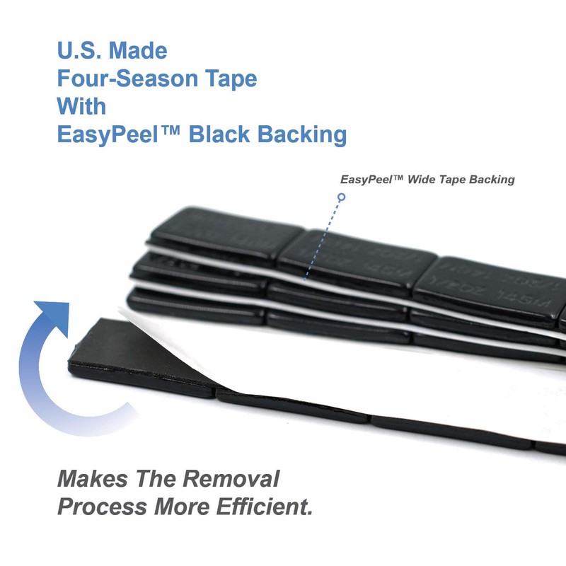 CKAuto 1/2oz, 0.5oz, Ultra Slim Low Profile, Black, Adhesive Stick