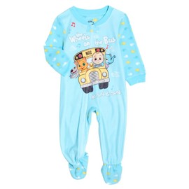CoComelon JJ Blanket Sleeper The Wheel's On The Bus Footie PJs (12M) Blue