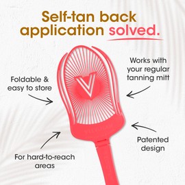 VELVOTAN Tanning Back Applicator - Use with Any Tanning Mitt & Fake Tan, Self Tanning Applicator for Hard-To-Reach Areas & Strain-Free Hands, Reusable