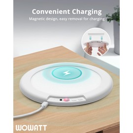 wowatt 2Pcs Battery Operated Ceiling Lights Rechargeable Motion Sensor Light Indoor Wireless Shower Light with Remote 3000K 4500K 6500K 7.48in Dimmable Timing Motion Activated Light for Closet Shower