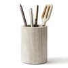 WORHE Natural Marble Pen Holder for Desk, Handcrafted Sturdy Desk