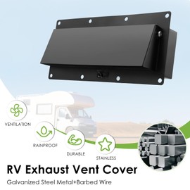 Teodute Metal RV Stove Vent RV Range Vent Cove, RV Stove Vent Cover with Locking Device for Trailer &Camper, RV Range Hood Vent Cover Exterior