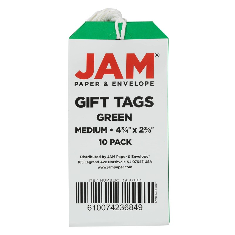 JAM PAPER Gift Tags with String - Medium - 4
