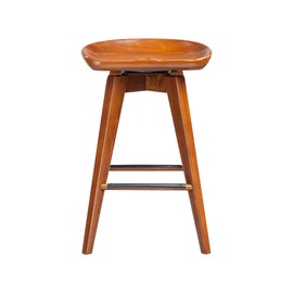 Boraam Bali Counter Height Swivel Stool, 24-Inch, Walnut