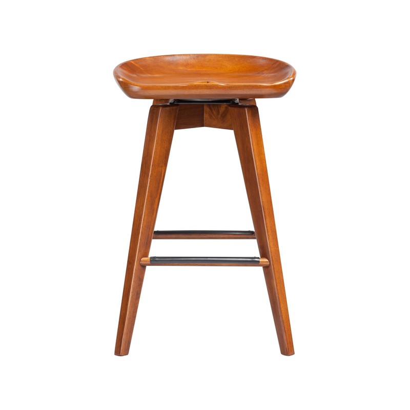 Boraam Bali Counter Height Swivel Stool, 24-Inch, Walnut