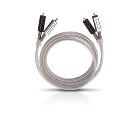Oehlbach Silver Express 200 Stereo RCA Cable Set for CD Players and Amplifier Spofc & Double Shielding 2 m Silver