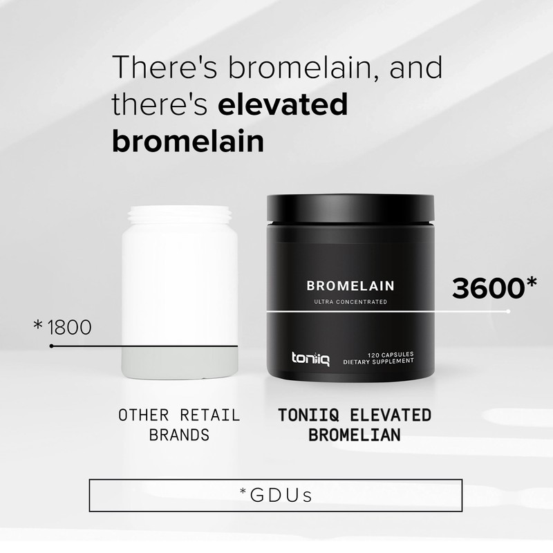 Ultra High Strength Bromelain 500mg - 3600 GDU/Gram - Highly