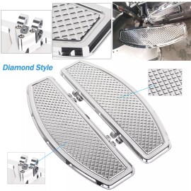 Unbranded CNC Driver Stretched Floorboards For Harley Softail Deluxe FLSTN Slim FLS 86-17