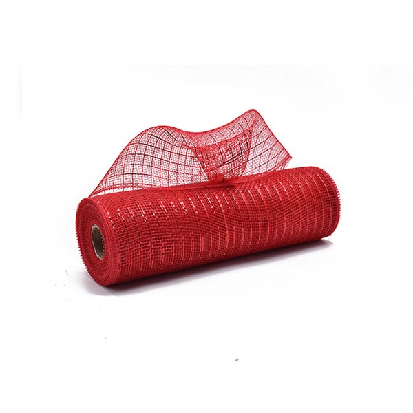 JStnana Red Deco Mesh Ribbon 10 inch for Wreath Making