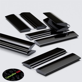 5 x 50mm Black Low Profile Flex Hinges, Flexible Living Hinges, Continuous Acrylic Piano Hinges