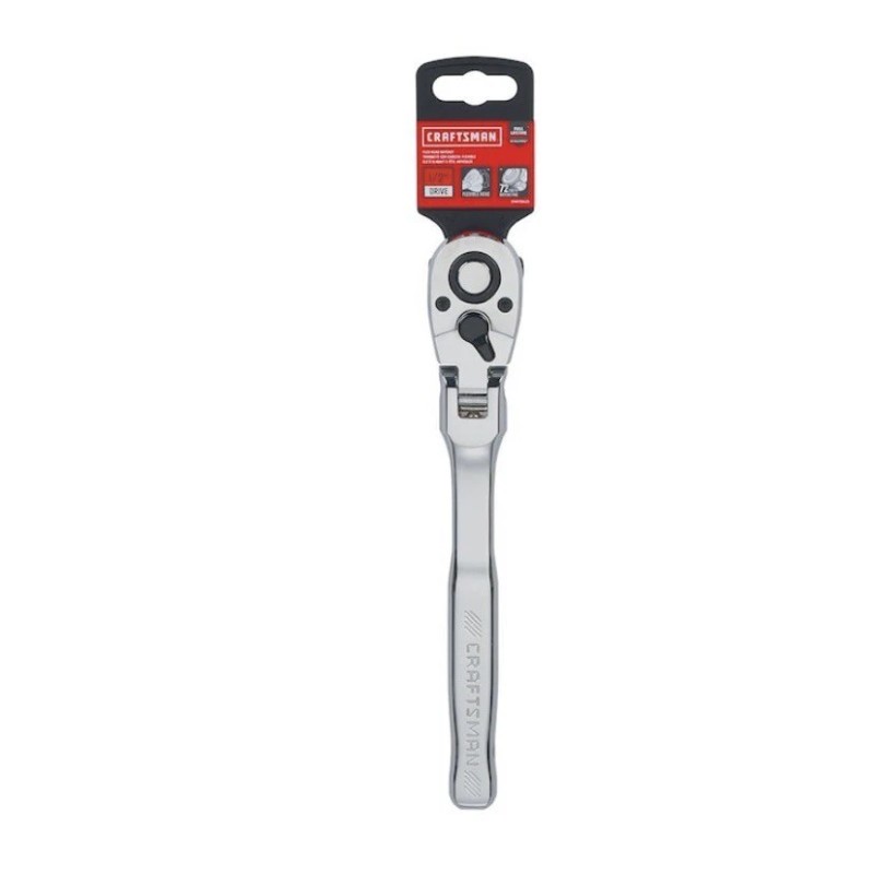 Craftsman 72-Tooth 1/2-in Drive Full Polish Handle Flexible Head Ratchet