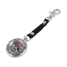 Mikinona Outdoor Compass Keychain Vintage Zinc Alloy Keyring with Easy to Read Directional Compass for Camping Hiking Portable Keychain Clip Durable Metal Lanyard