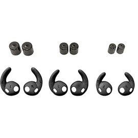Walker's 25 NRR Replacement Tips & Fins Pack for Silencer 2.0 Rechargeable Shooting Hunting Hearing Protection Earbuds | 3 Pairs of Tips, 3 Pairs of Fins - S/M/L